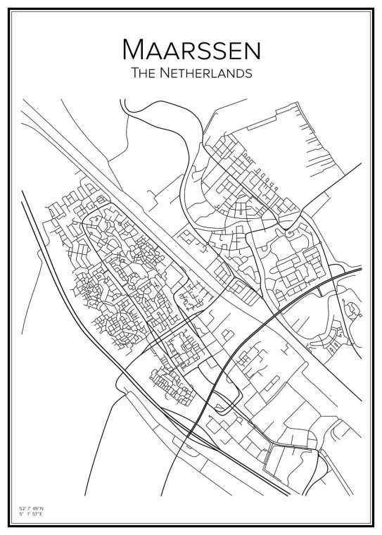Stadskarta över Maarssen