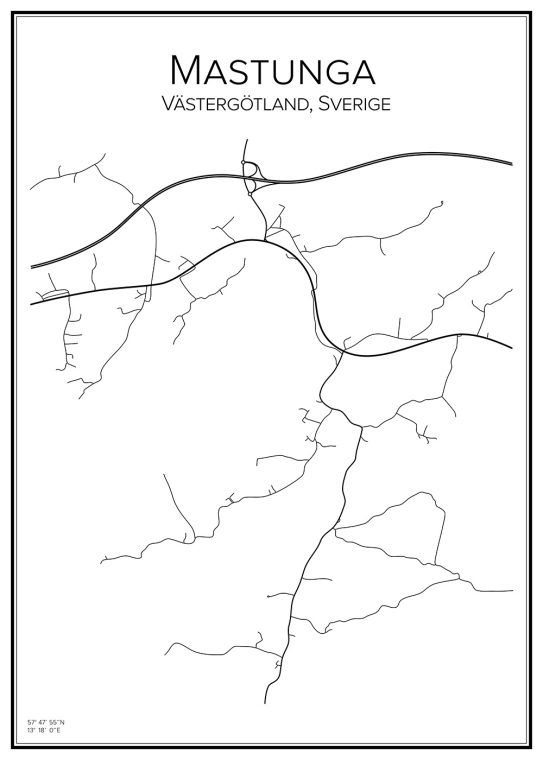 Stadskarta över Mastunga