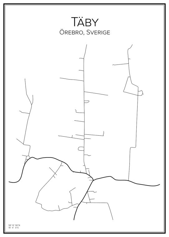 Stadskarta över Täby i Örebro
