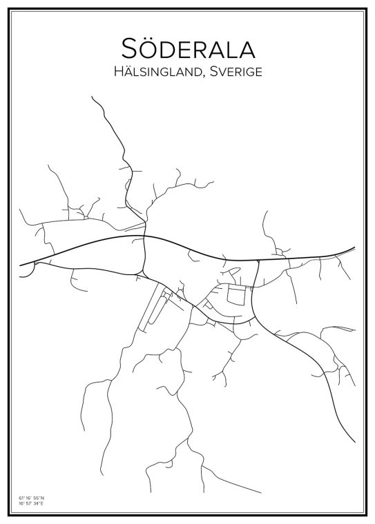 Stadskarta över Söderala