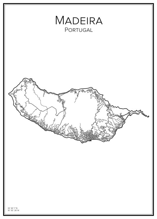 Stadskarta över Madeira