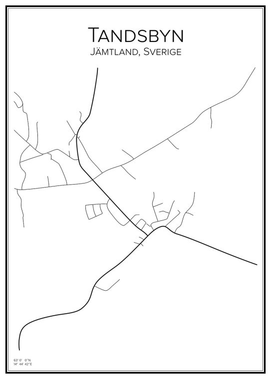 Stadskarta över Tandsbyn