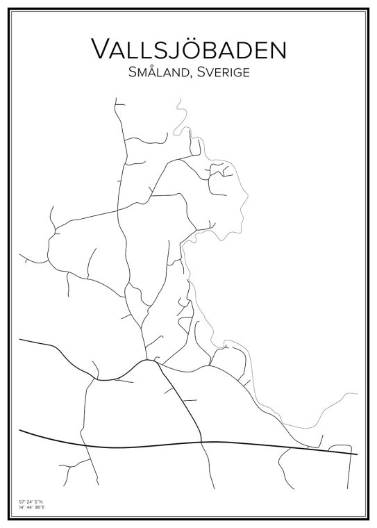 Stadskarta över Vallsjöbaden