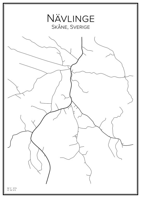 Stadskarta över Nävlinge