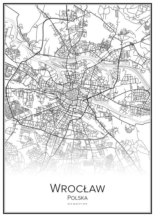 Stadskarta över Wrocław