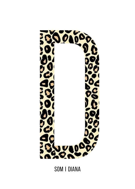Bokstaven D leopard