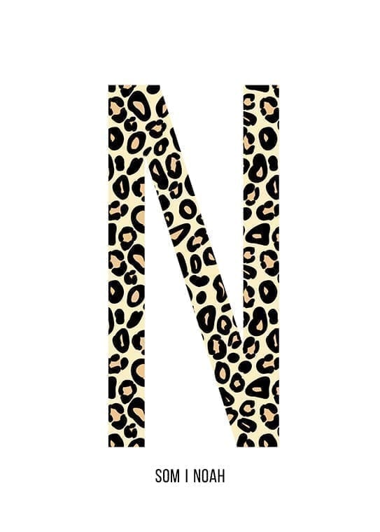 Bokstaven N leopard