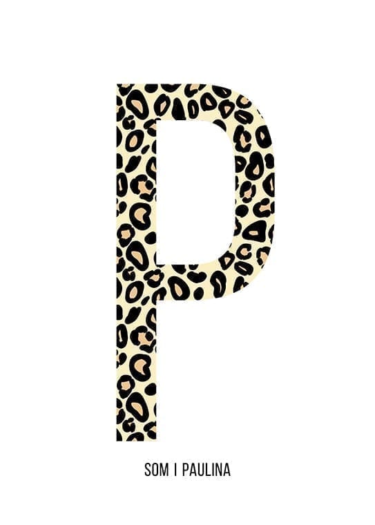 Bokstaven P leopard