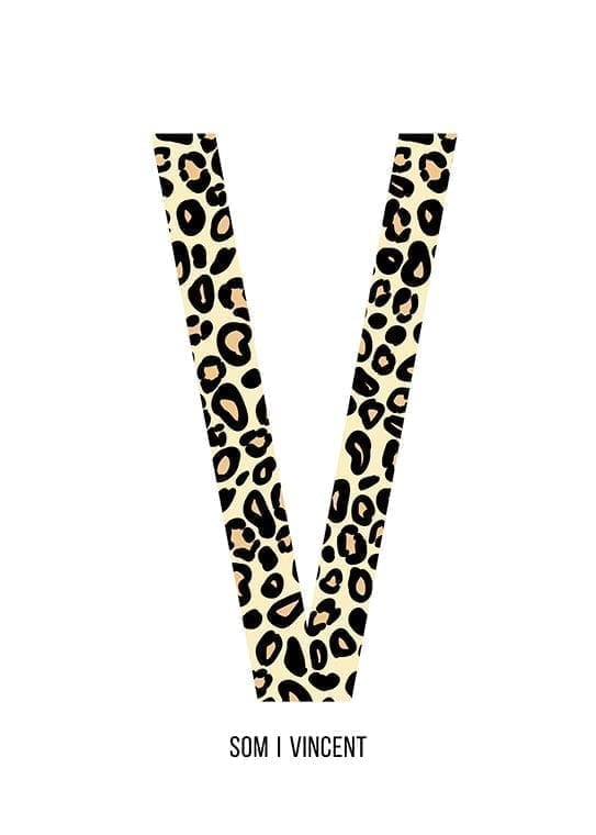 Bokstaven V leopard