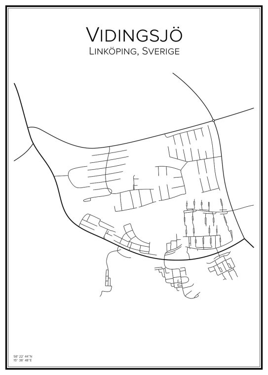 Stadskarta över Vidingsjö