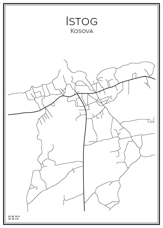 Stadskarta över Istog