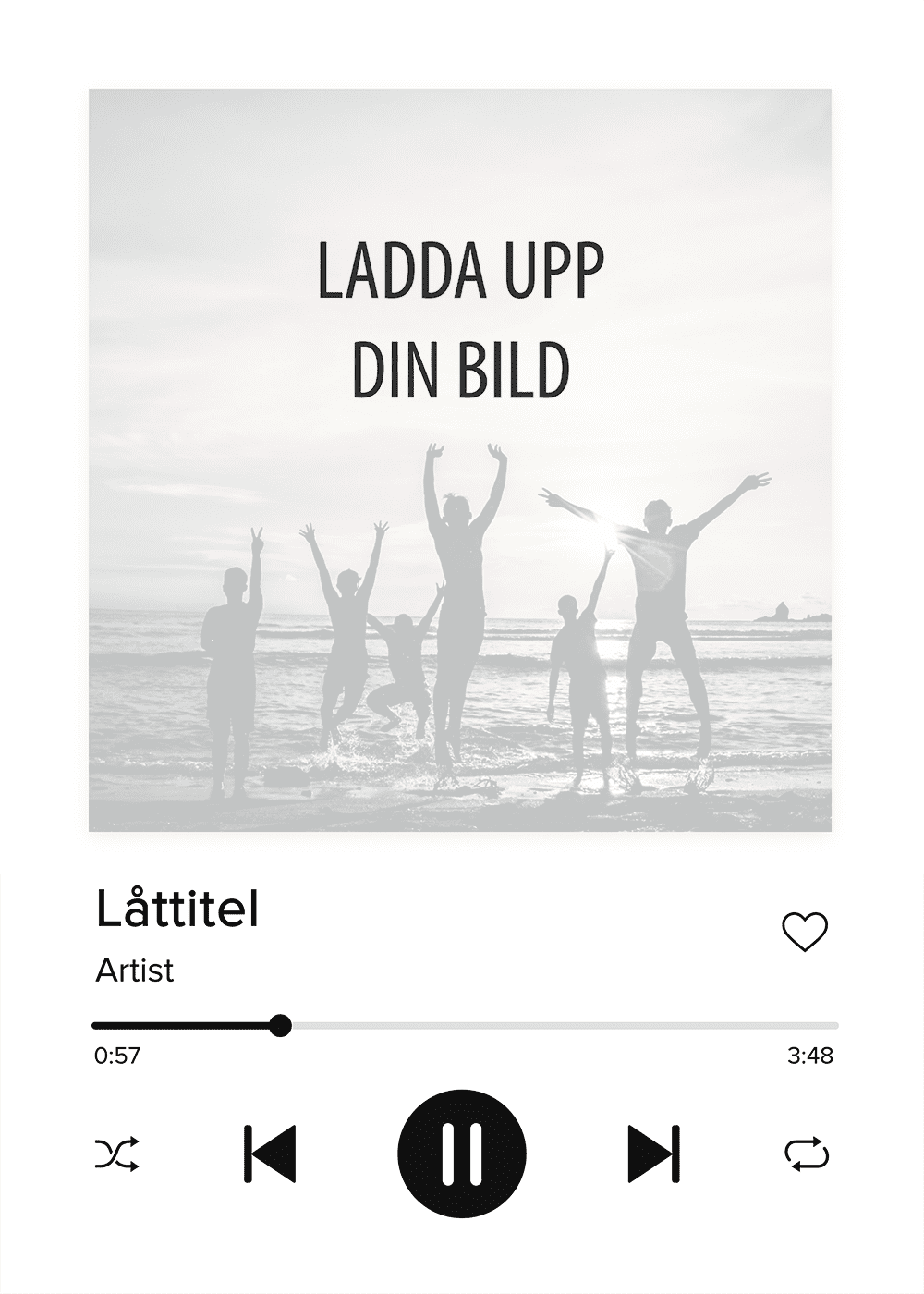 Musikposter No1 med texten 