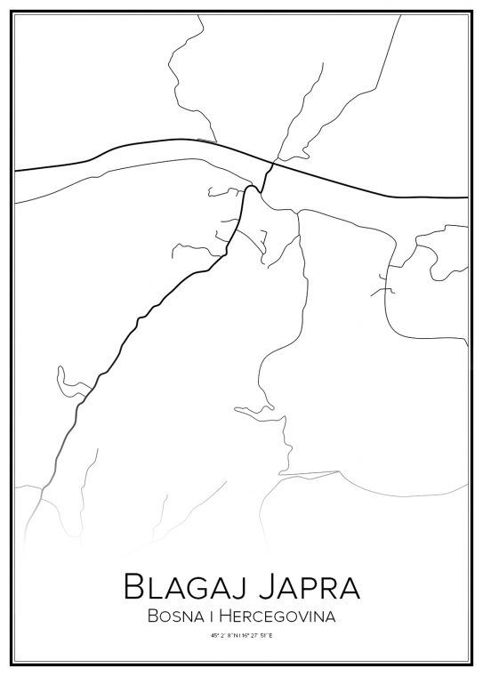 Stadskarta över Blagaj Japra