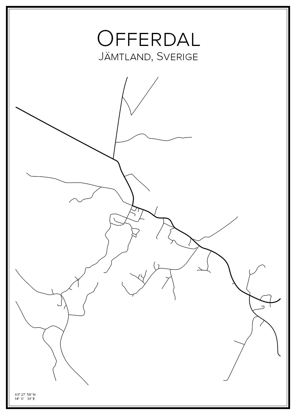 Stadskarta över Offerdal