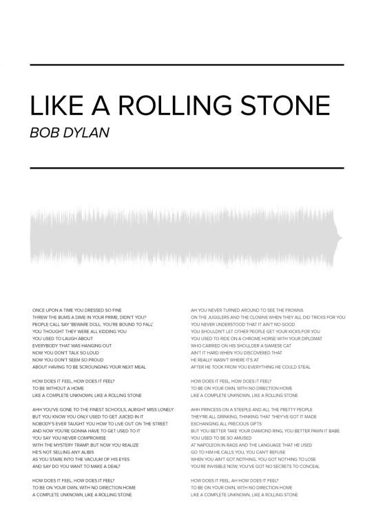 Bob Dylan - Like a Rolling Stone Poster