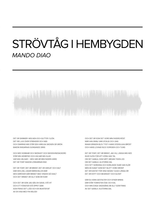 Mando Diao - Strövtåg I Hembygden Poster