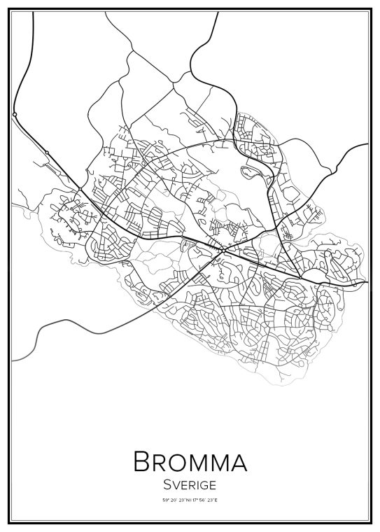 Stadskarta över Bromma