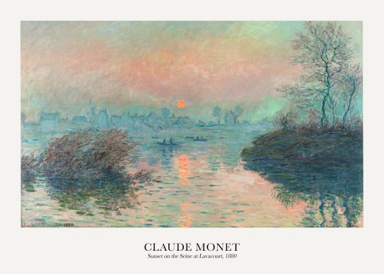Monet - Sunset on the Seine at Lavacourt Poster