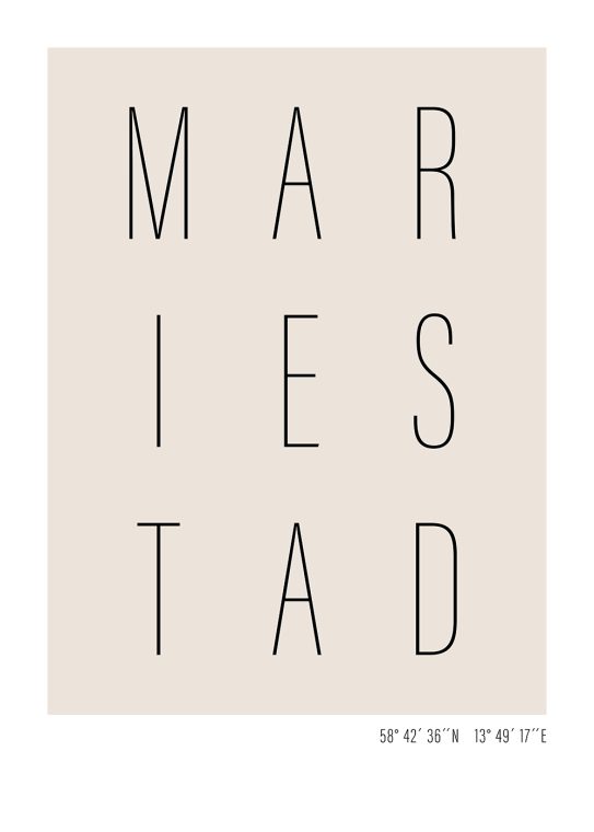 mariestad text poster