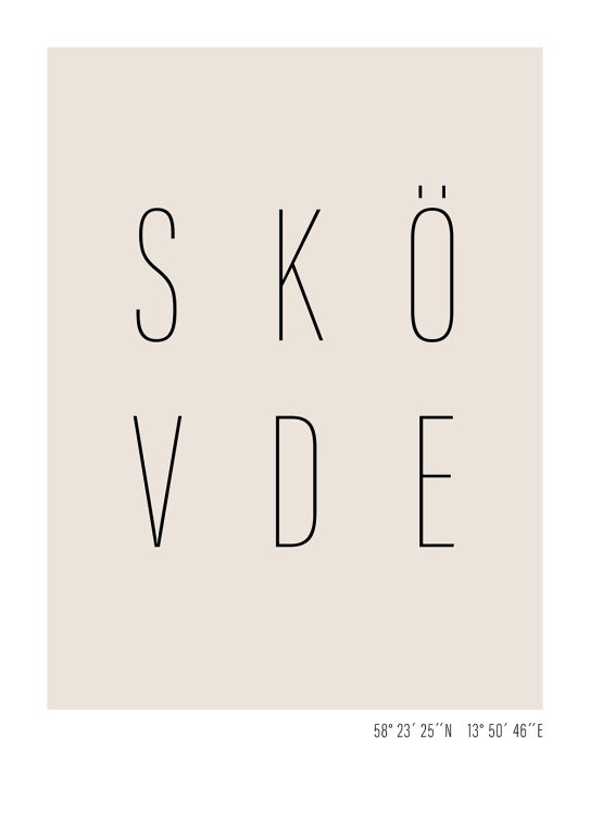 Skövde text Poster