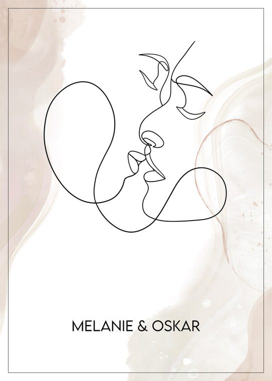 You and me - line art-10x14_beige