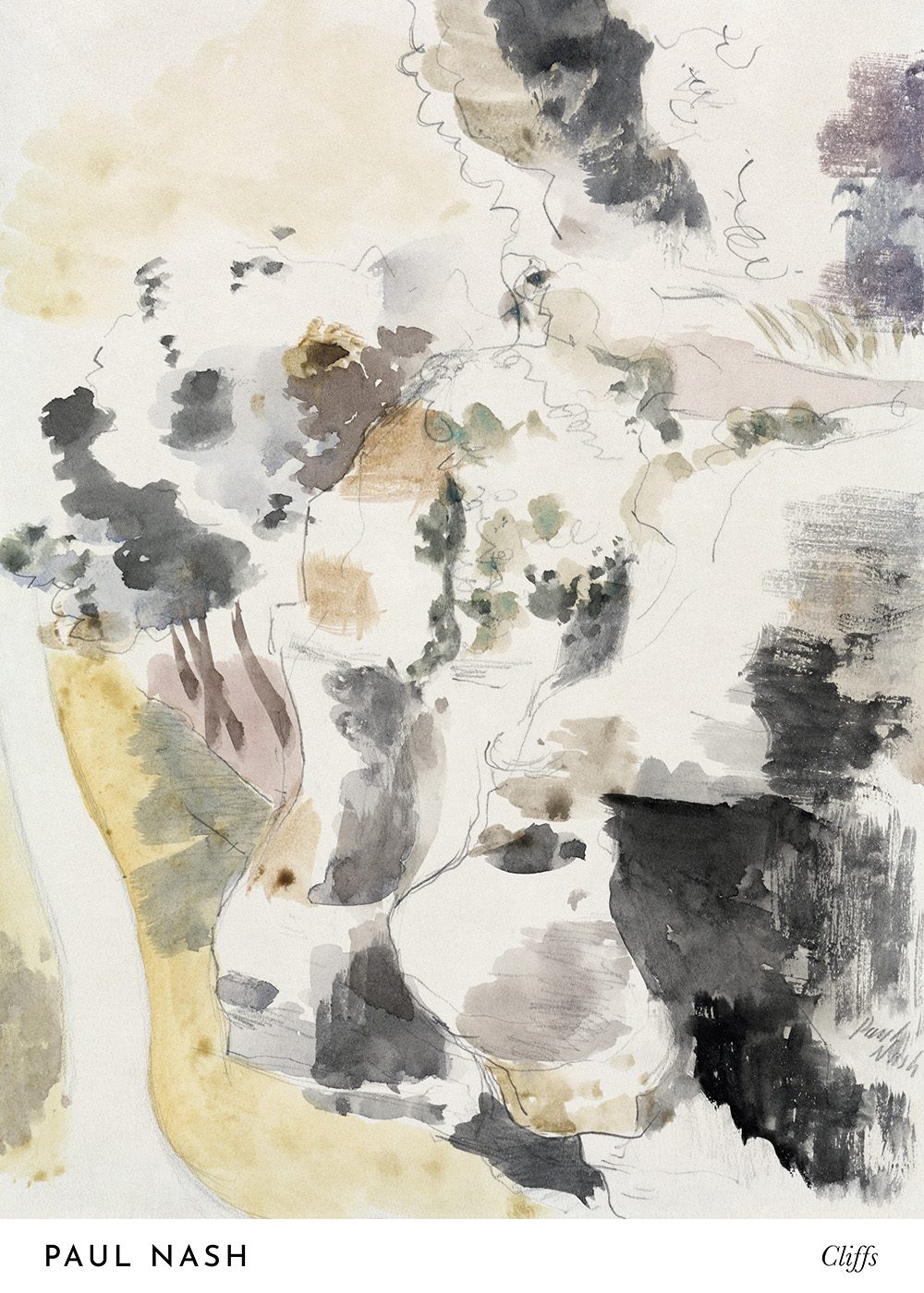 Paul Nash Cliffs Poster