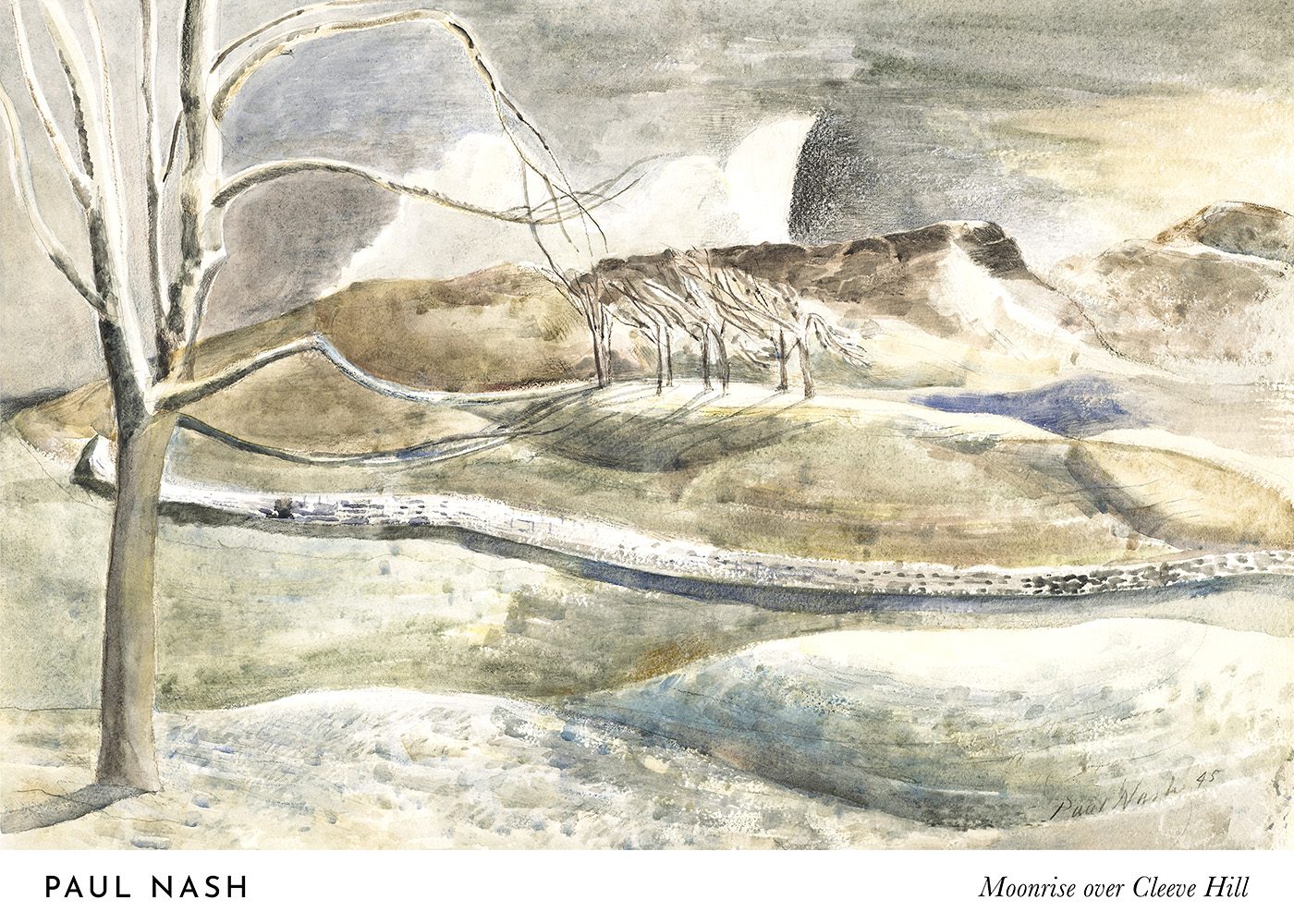 Paul Nash Moonrise over Cleeve Hill Poster