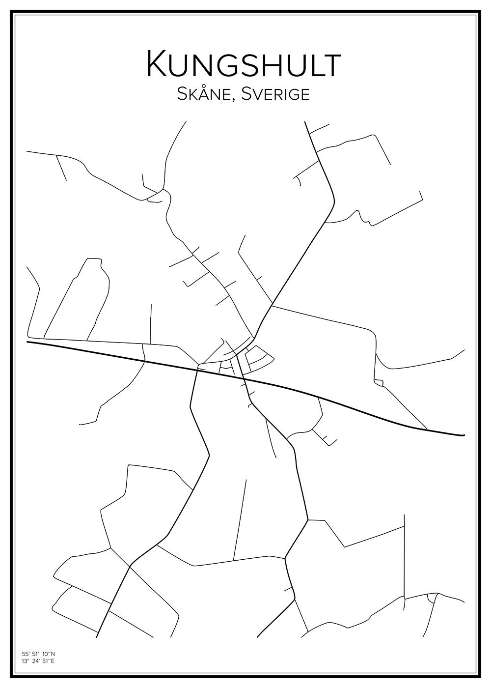 Stadskarta över Kungshult