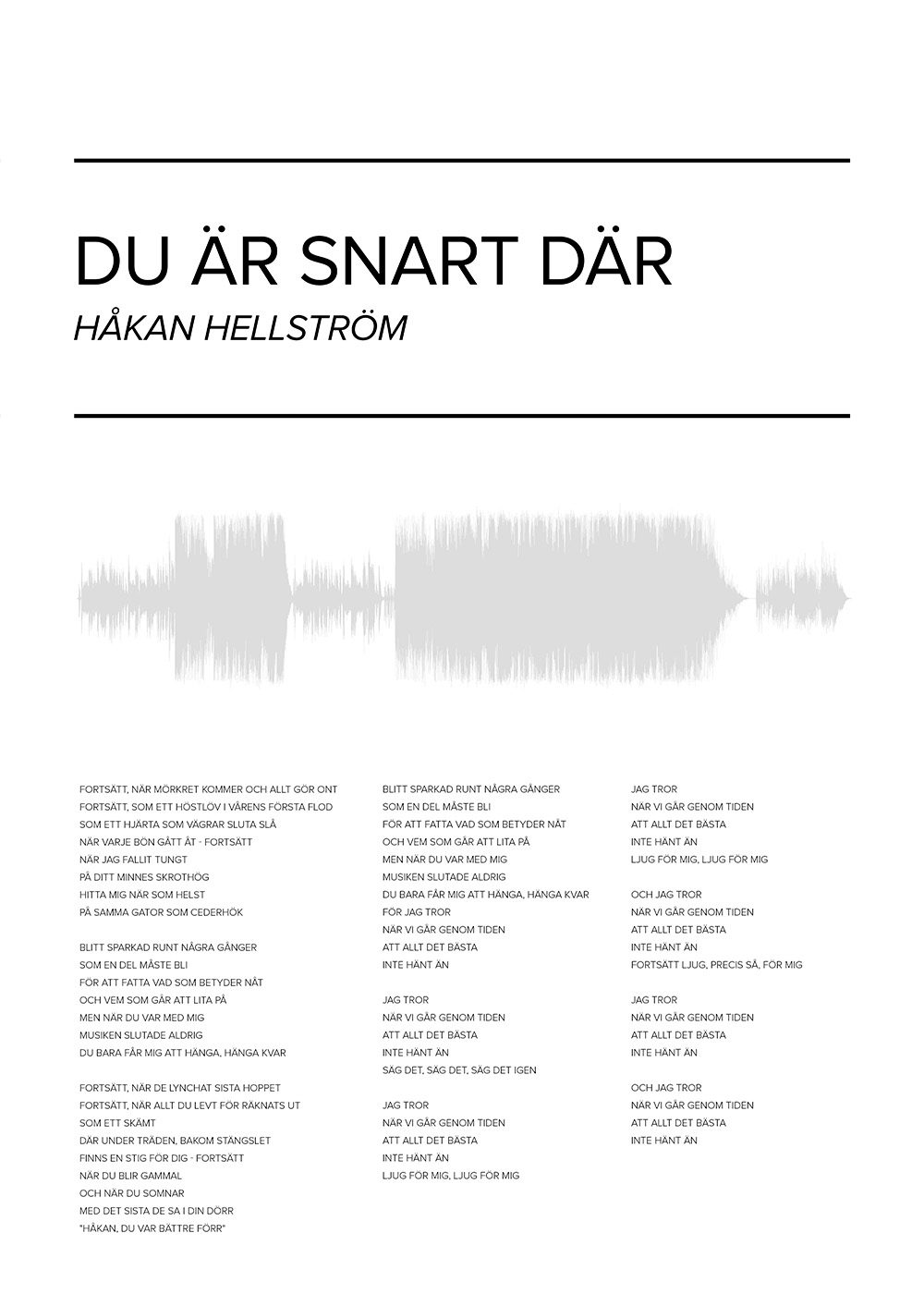 Håkan Hellström - Du är snart där