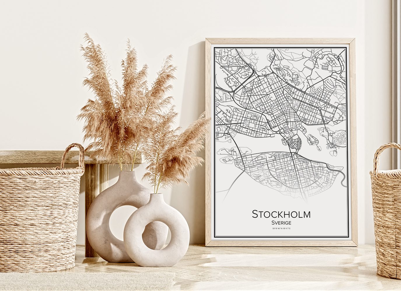 Stockholm karta poster