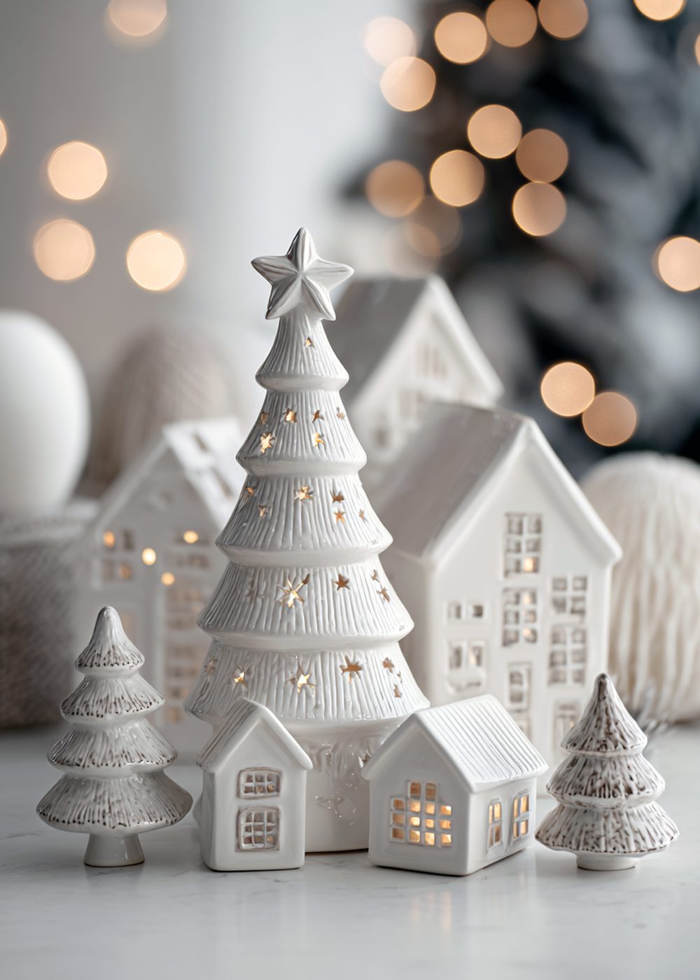 Ceramic Christmas Village Jul Poster