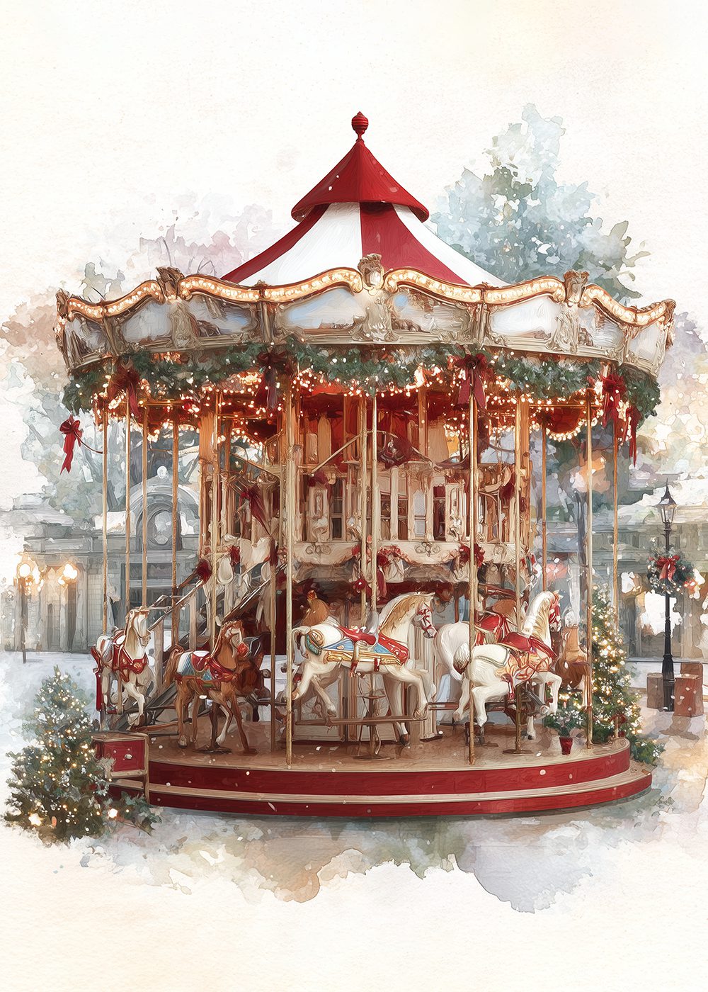 Christmas Carousel Poster