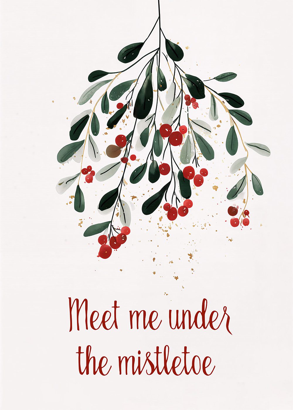 Meet me under the mistletoe poster