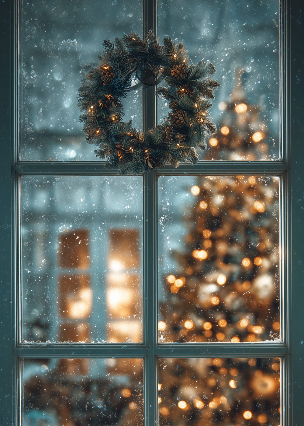 Snowy Christmas Window Vinterposter