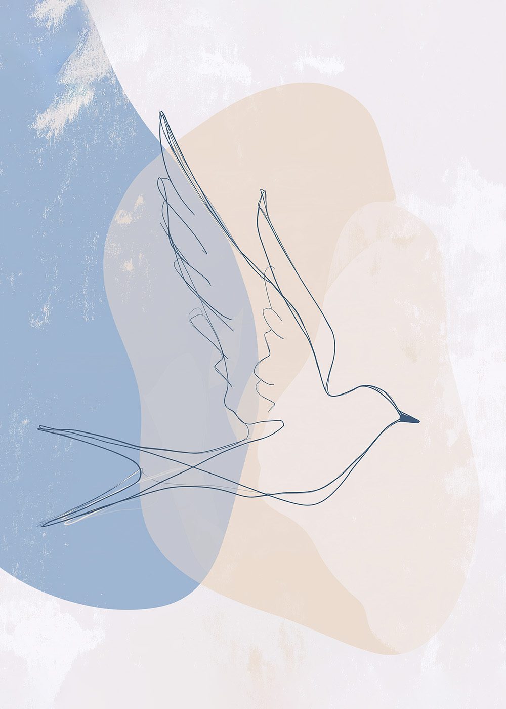 Soft Flight Minimalistisk poster