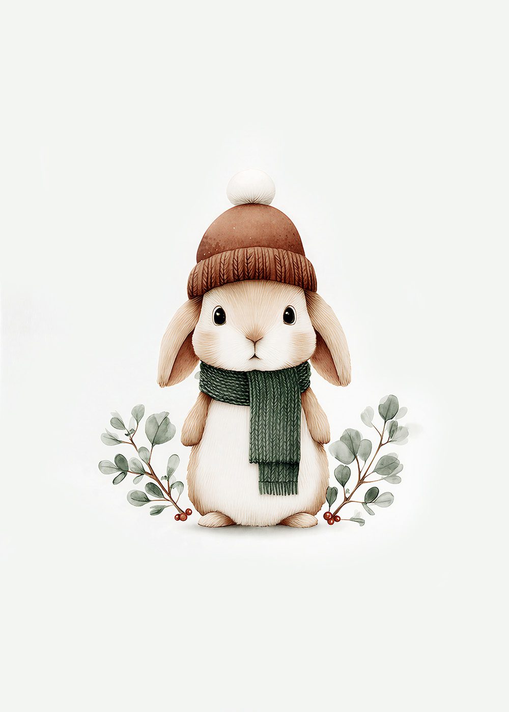 Winter Bunny Barnposter