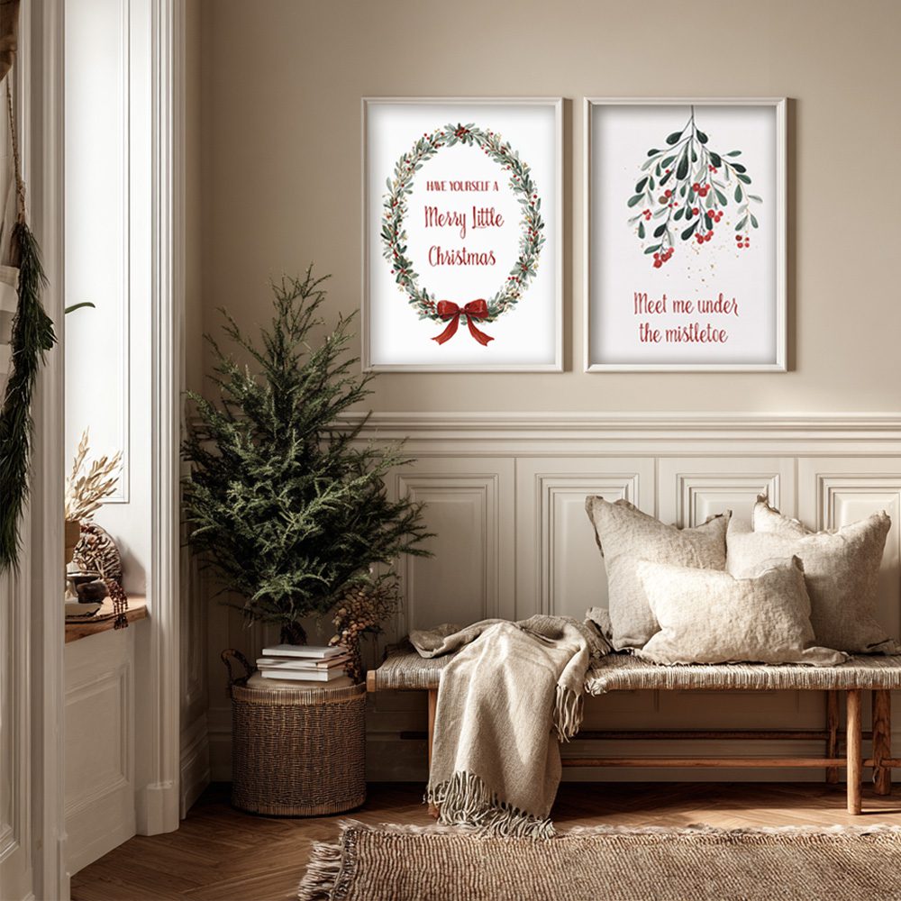 Meet me under the mistletoe poster julposter