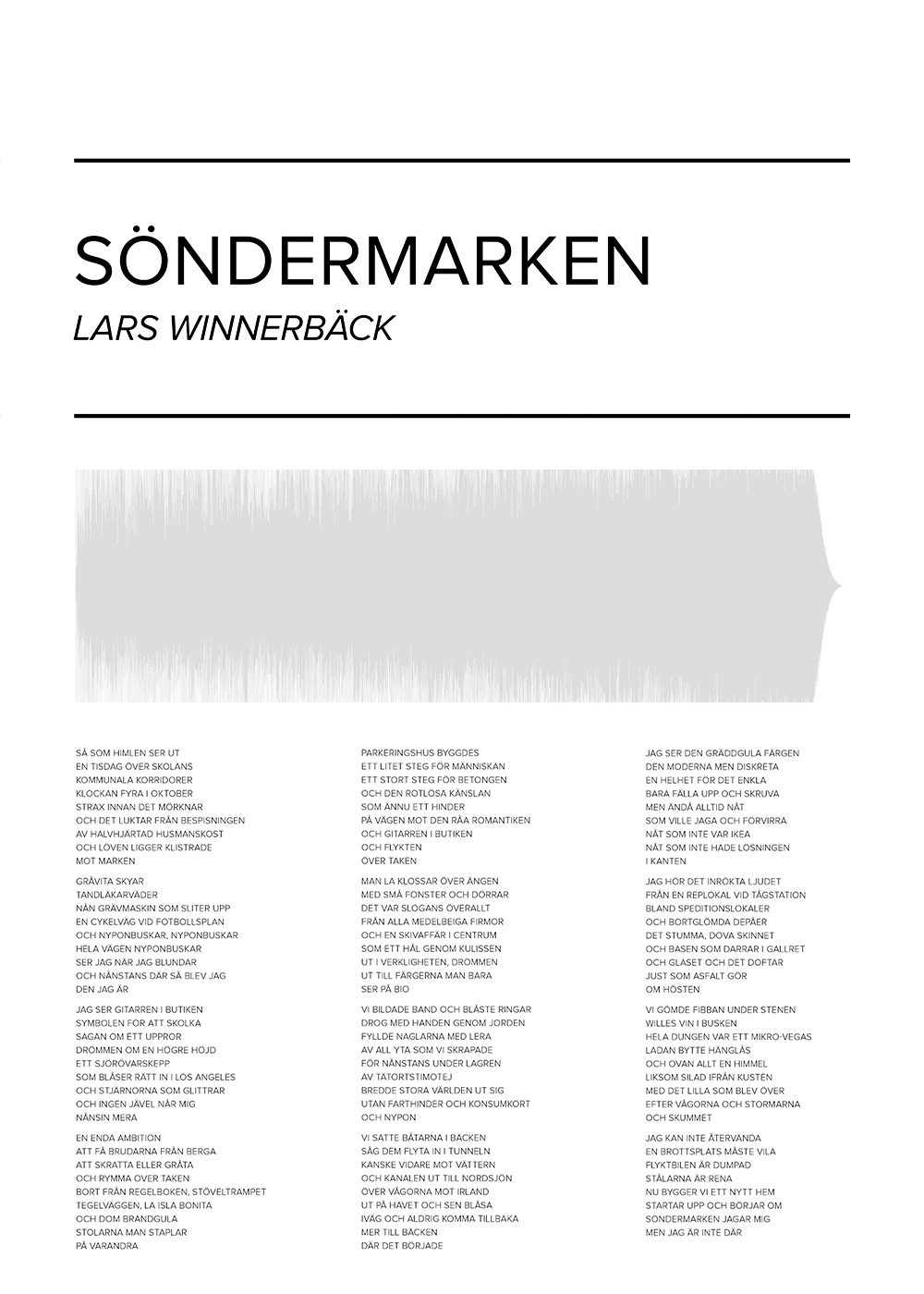 Lars Winnerbäck Poster - Söndermarken