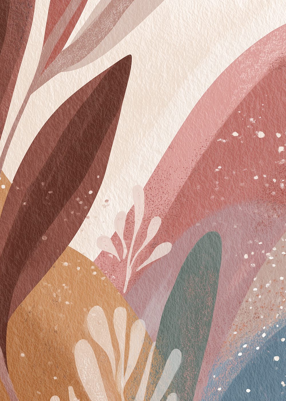 Abstrakt Botanisk Harmoni Poster