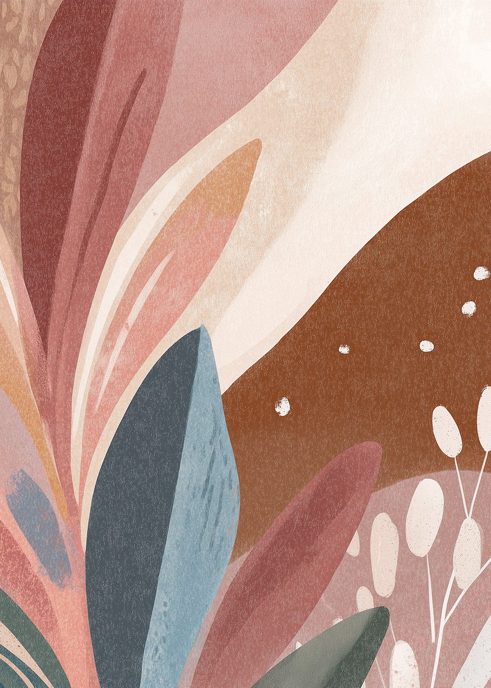 Abstrakt Botanisk Harmoni Poster