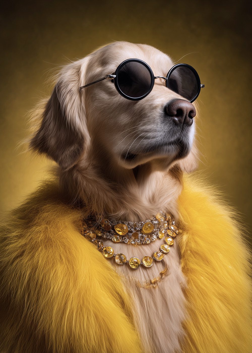 Golden Glam Djurposter Hundposter
