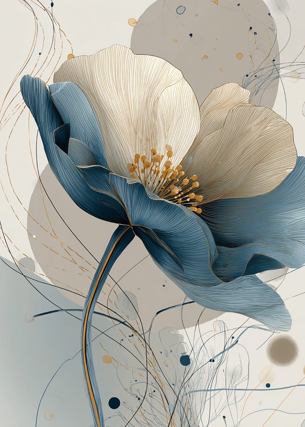 Minimalistisk Blomma Poster 1