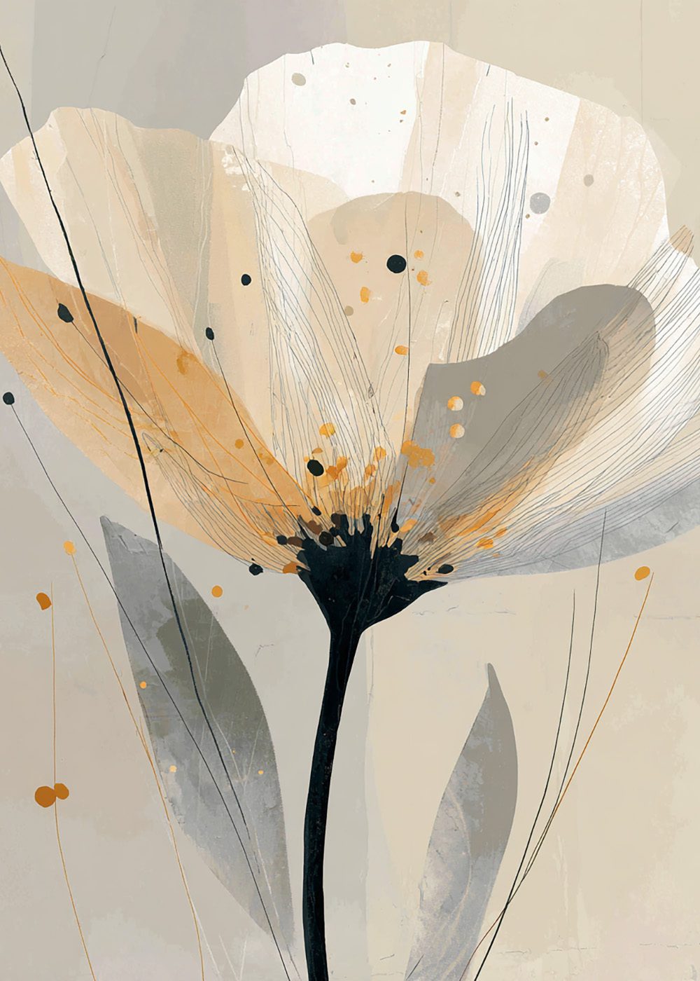 Minimalistisk Blomma Poster 1