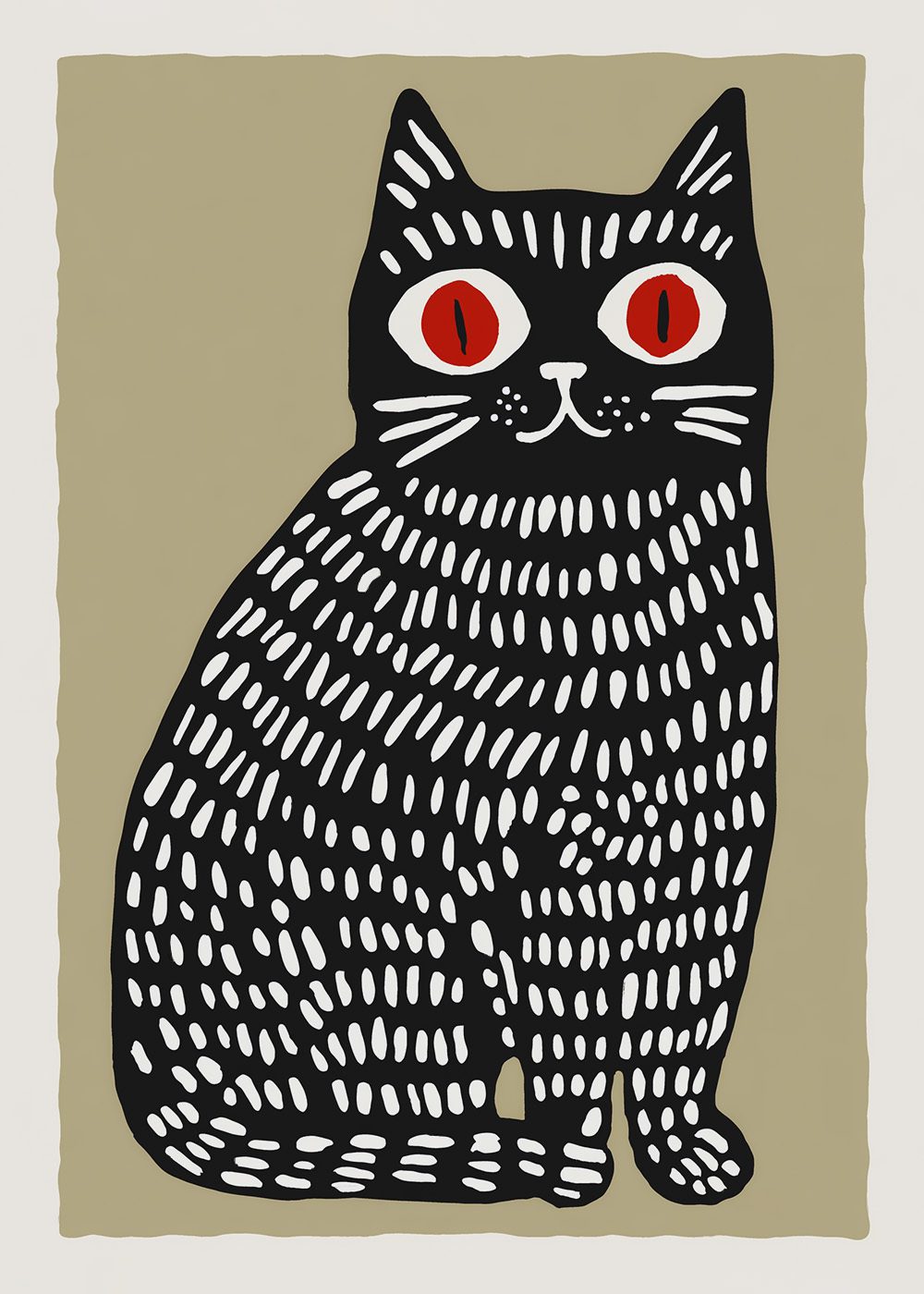 Pattern Cat Poster Grafisk kattposter