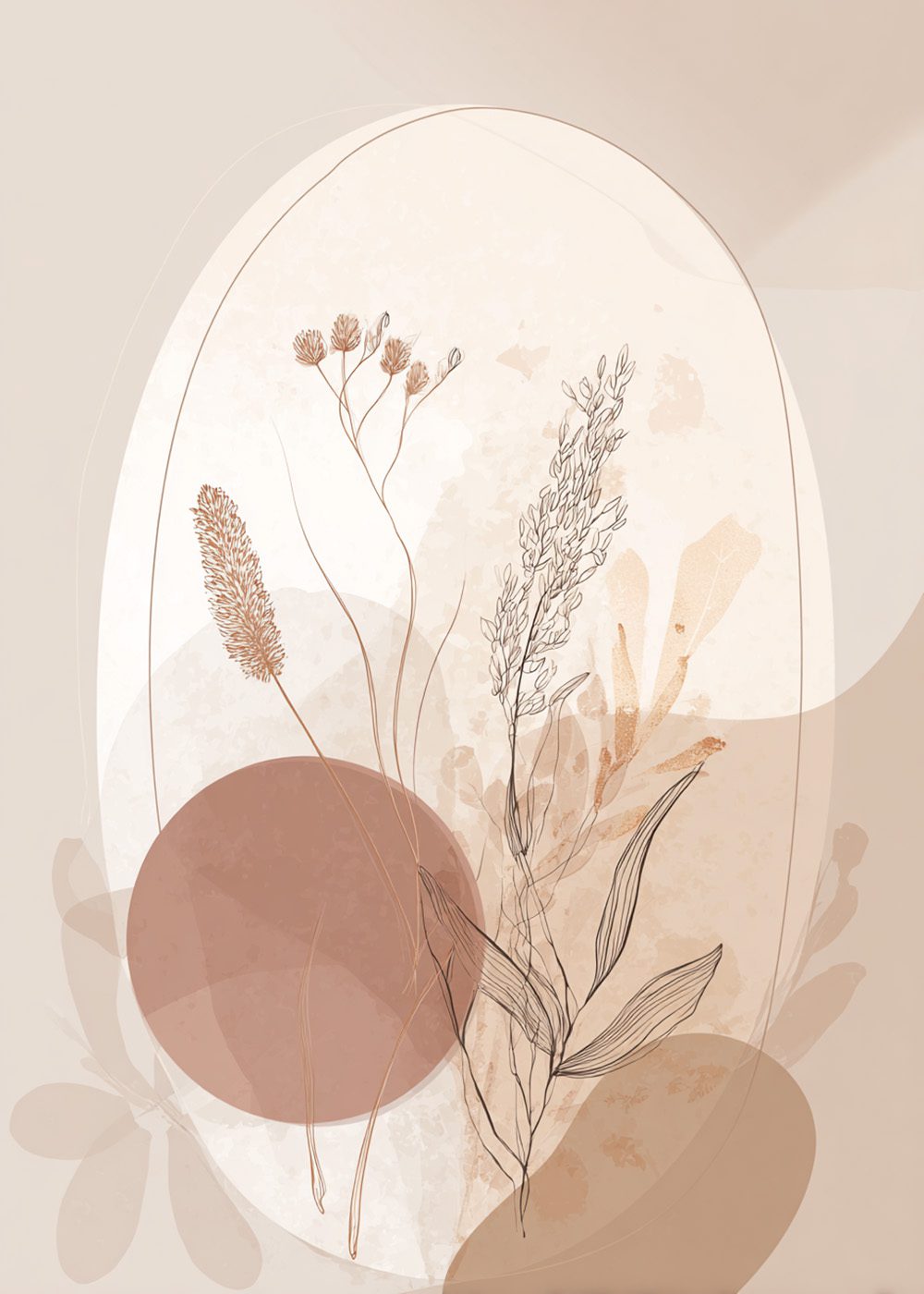 Soft Meadow Oval 1 Poster