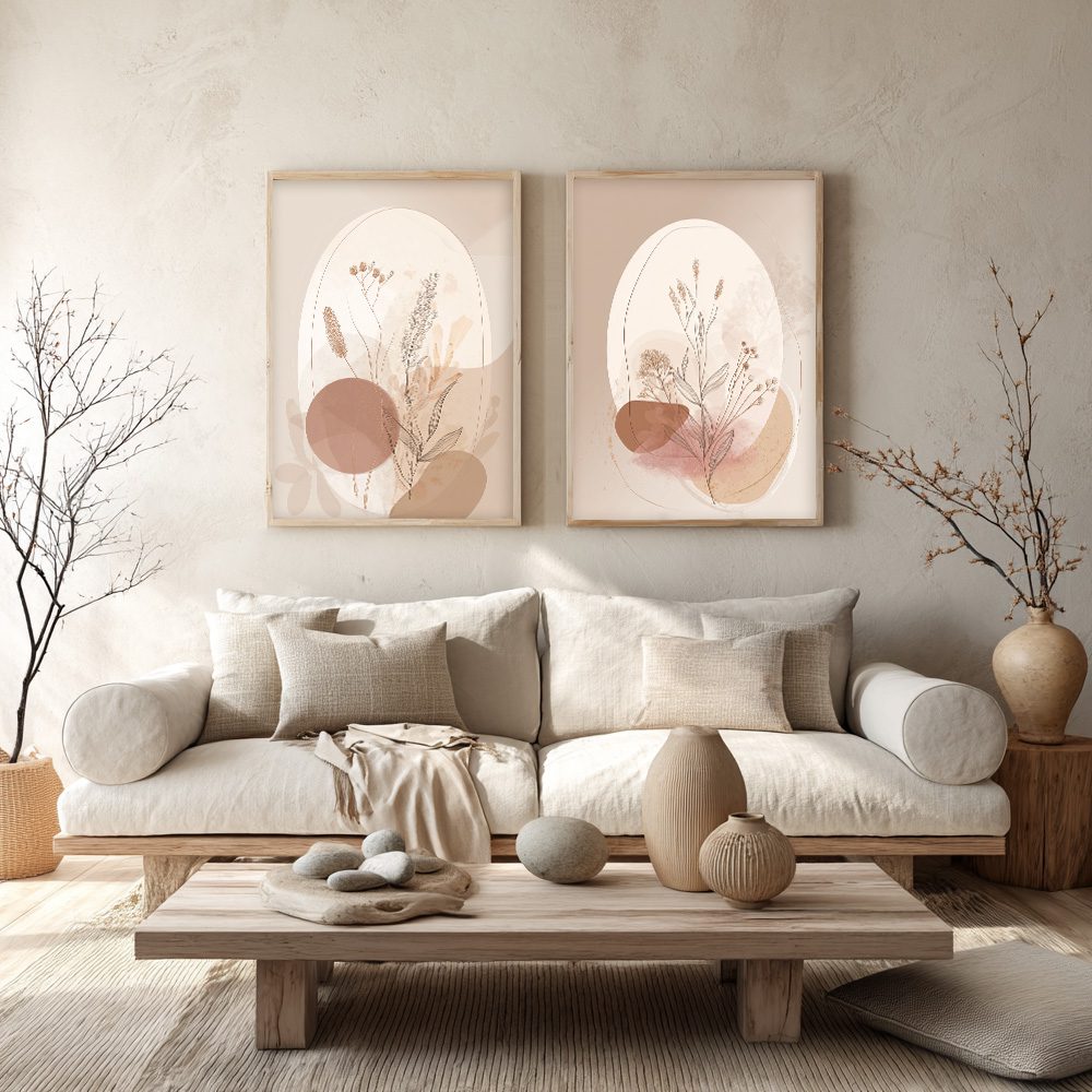 Soft Meadow Oval Posters