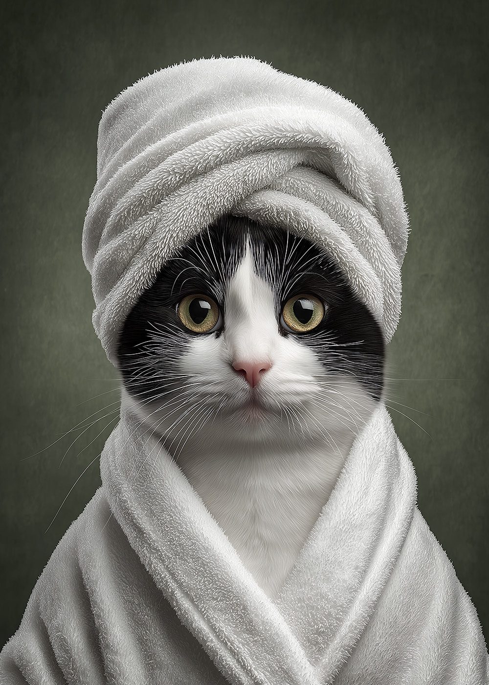 Spa Cat Elegance Kattposter Kattfotografi