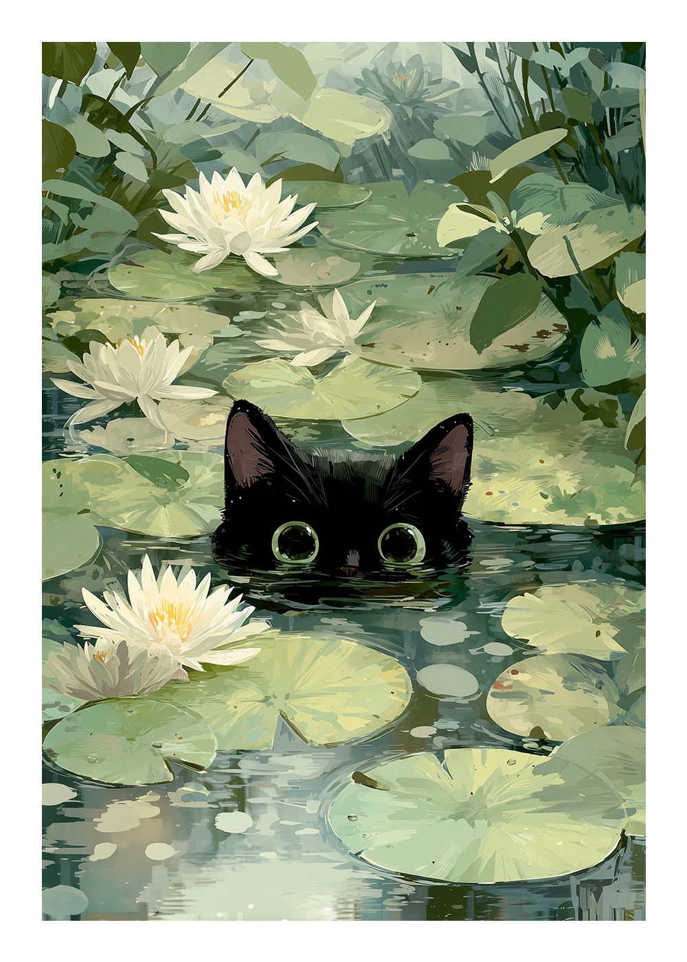 Stillness Cat Poster