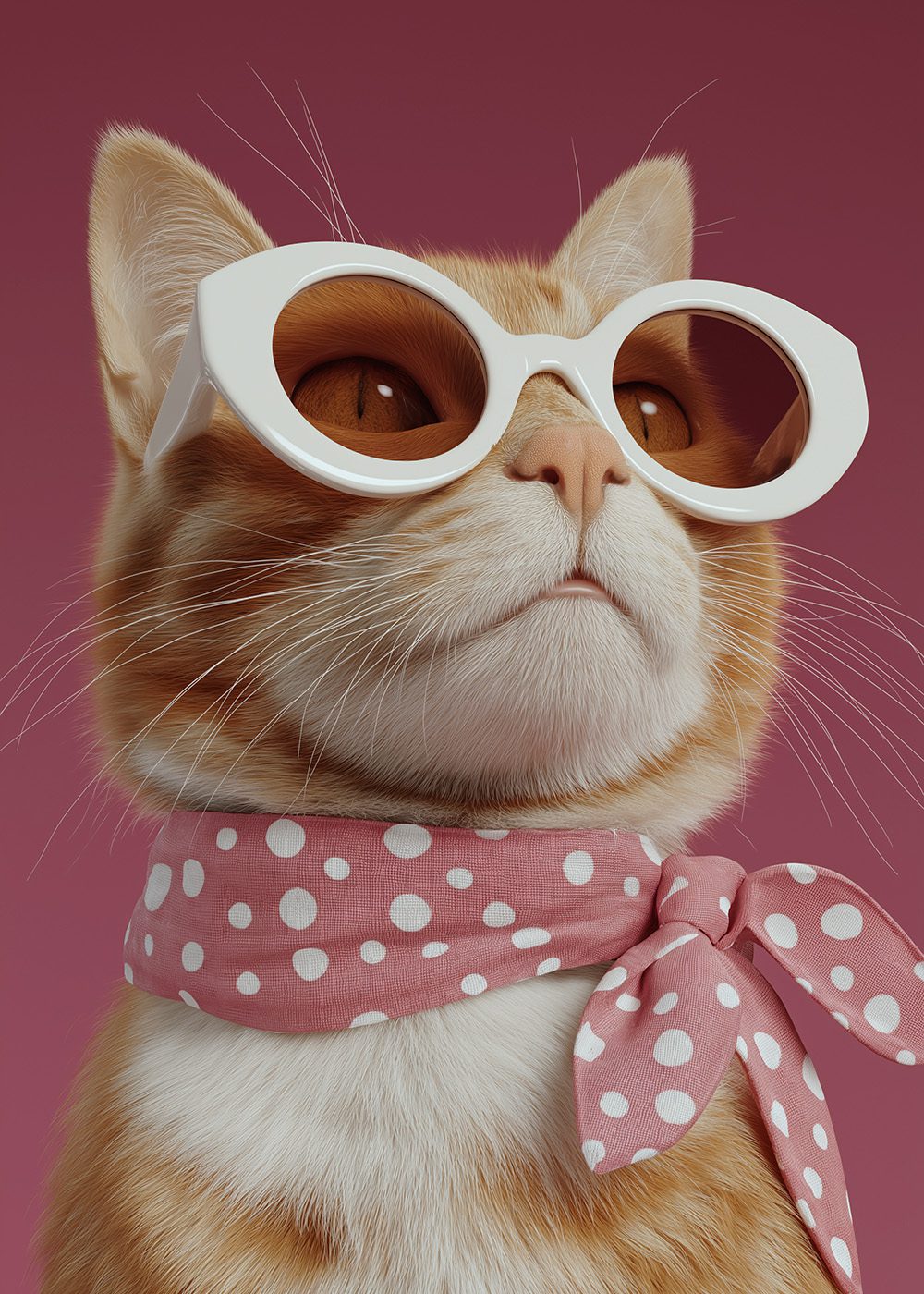 Vintage Glamour Cat Kattposter Kattfotografi