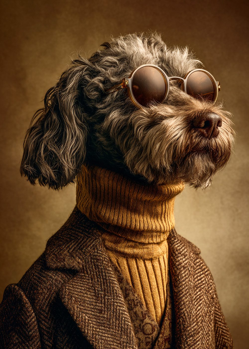 Vintage Professor Dog Djurposter Hundposter